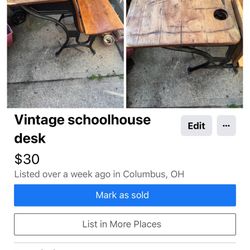 Vintage Schoolhouse Desk