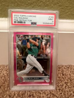 Cal Raleigh rookie 2022 topps chrome Pink Refractor
