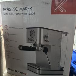 KOIOS Espresso Machines, Upgraded 1200W Espresso Maker with Foaming Steam Wand, 20 Bar Semi-Automatic Steam Espresso Coffee Maker for home, Cappuccino