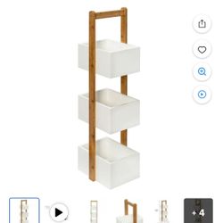 3-Tier Bathroom Storage Caddy, White  