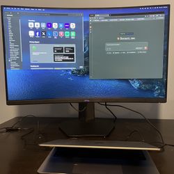 Dell - S3222DGM 32" LED Curved QHD FreeSync Gaming Monitor (DisplayPort, HDMI) - Black