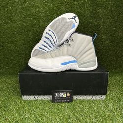 Air Jordan 12 Grey University Blue  
