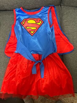 Supergirl Halloween Costume with Cape (child medium)