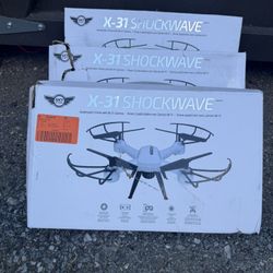 SKY RIDER Pro Quadcopter Drone with Wi-Fi Camera, Remote and Phone Holder, White.