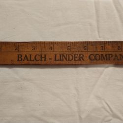 Balch-Linder Antique Yardstick / Oak Park IL / 5-Digit Phone Number