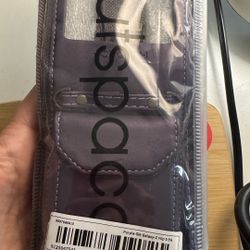 New ! Purple, Small, Galaxy Z Flip 5 with pocket in front and strap