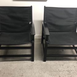 26”wx21”d 2 Metal Chairs good condition very strong