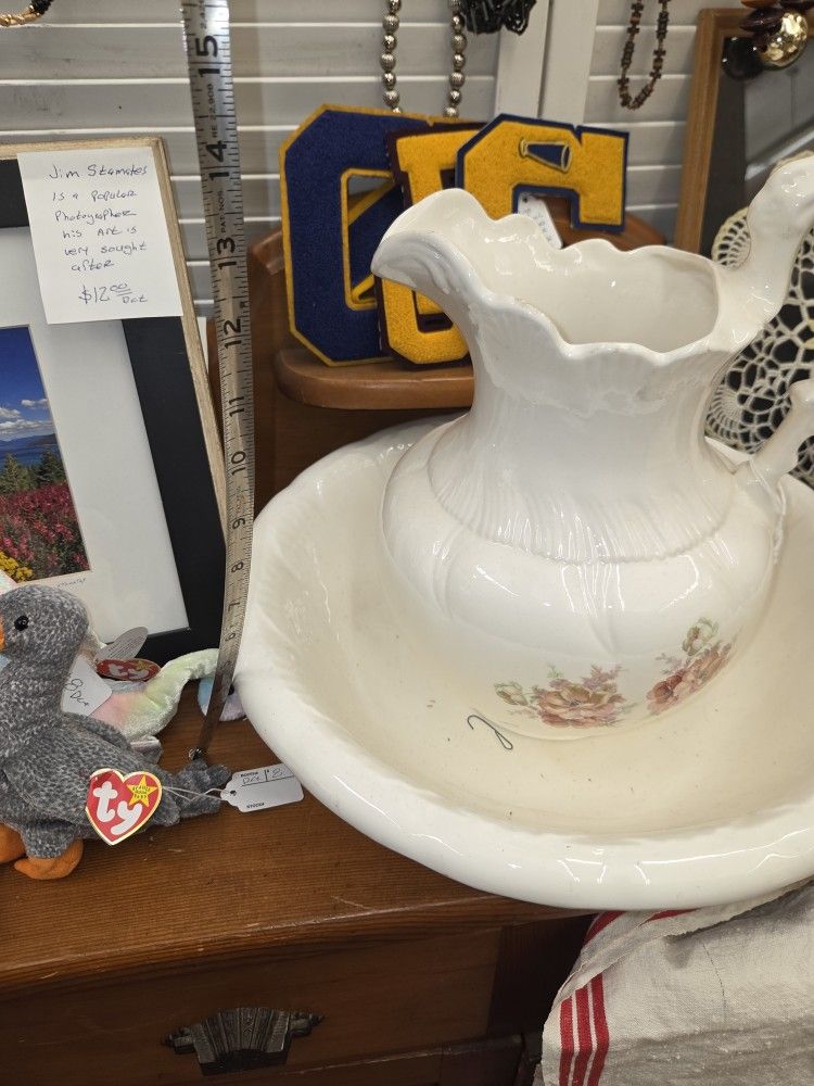 Wash Bowl And Pitcher