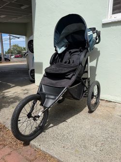 Monbebe Rebel Jogger Stroller w/ Canopy & Storage – Good Condition
