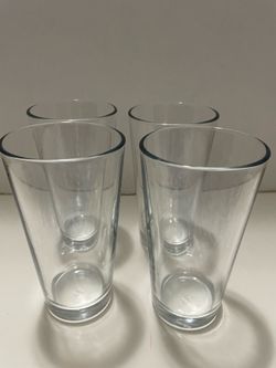 Lot of 4 Clear Juice/Water Drinking Glasses