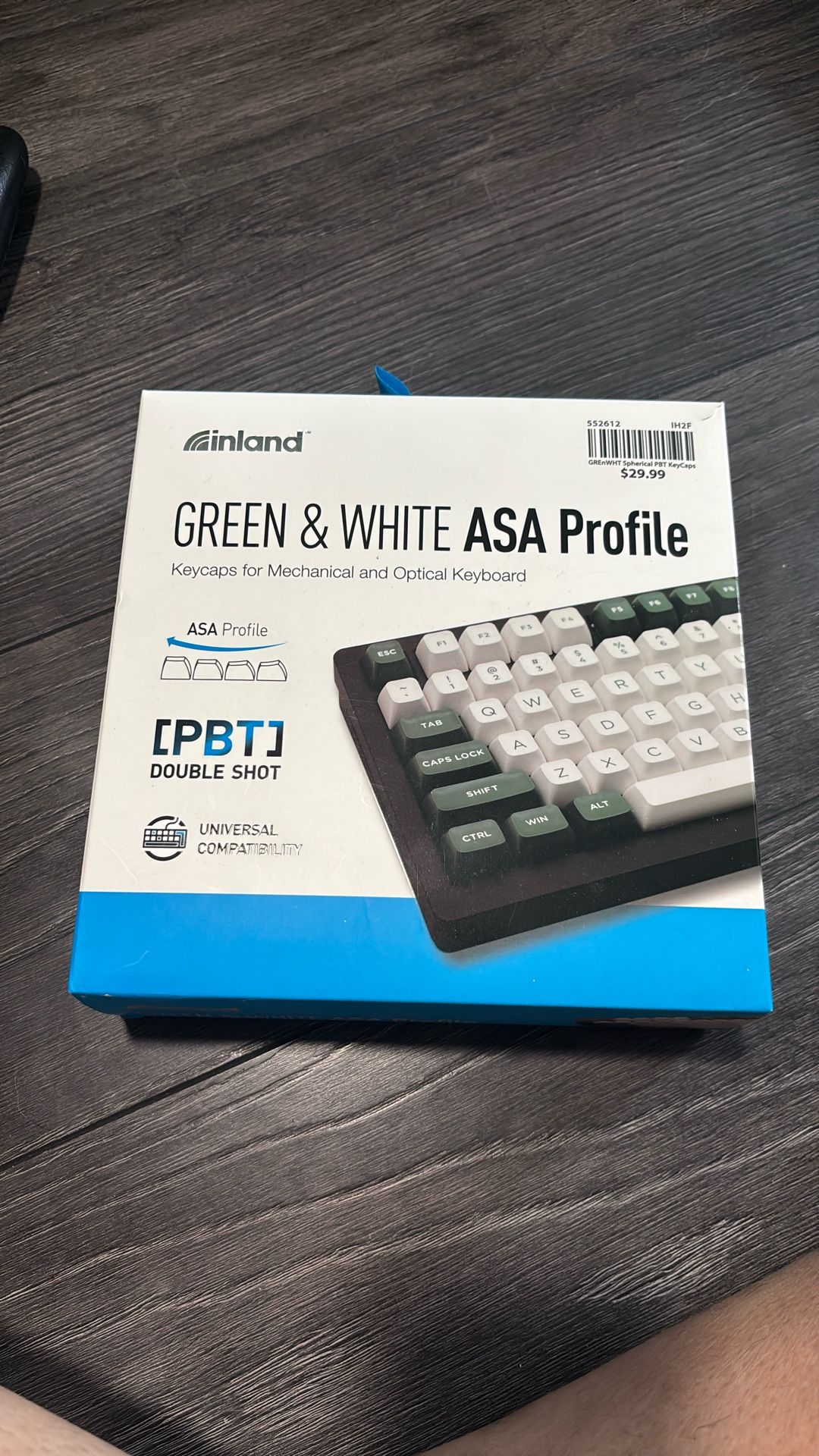 Inland Green And White Asa Profile Keycaps