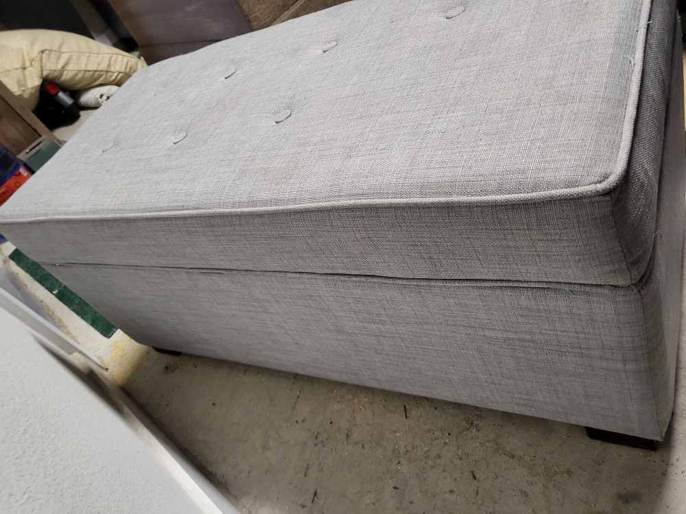 Target Grey Upholstered Button Bench