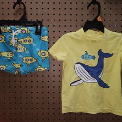 Toddler Boys Swimsuit & Flip Flops