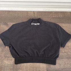 Heron Preston Black Crop Top 