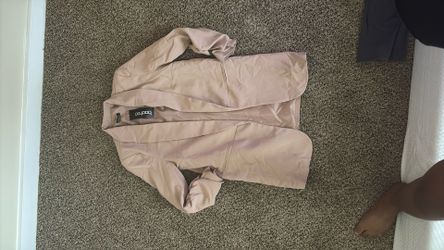 Ruched Sleeve Blazer