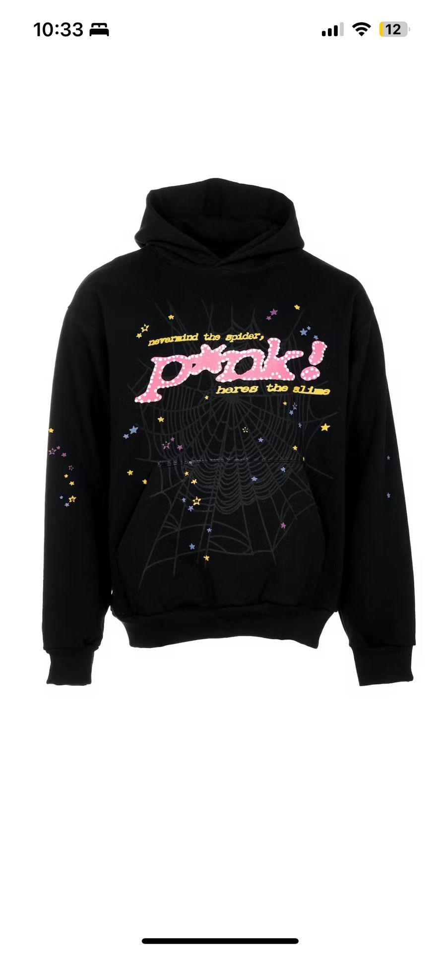 Sp5der PINK OG Hoodie Medium