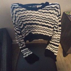 Nice Sweater And Silk Blouse 