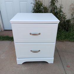 Single White Nightstand 25"H 21"W x 16"D
