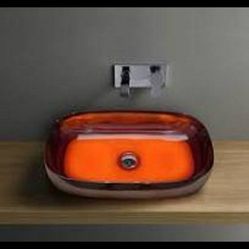 Stylish Red Bathroom Sink. New!