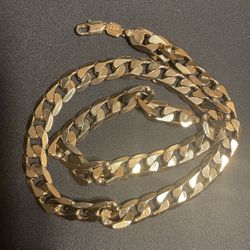 24k Gold Finish 12MM Cuban link Chain
