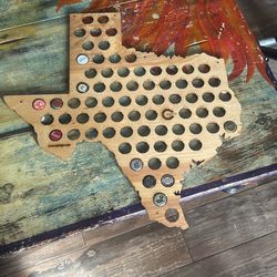 Beer cap map Texas