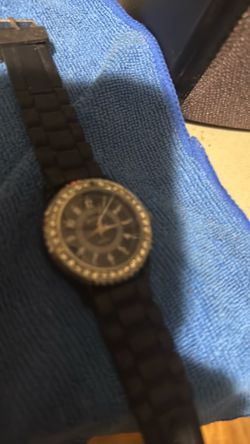Black Watch with Crystal Bezel