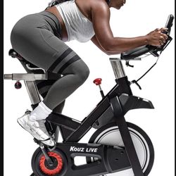 KOUZ LIVE Cycling Exercise Bikes Indoor Stationary Bike for Home Workout, Cycle Bike with Quiet Belt Drive & Professional Seat