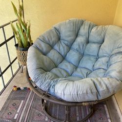 Wooden Framed Egg Chair 