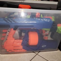 Approximately 20 Nerf Guns, Including Nerf N-Strike Elite Rhino-Fire Blaster