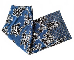 77 Park Women's Pants XL Extra Large Floral Tropical Wide Leg Cottage Coquette
