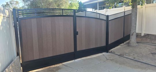 Double Driveway Gate with Composite Panels