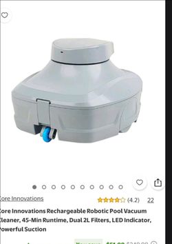 Core Innovations Rechargeable Robotic Pool Vacuum
