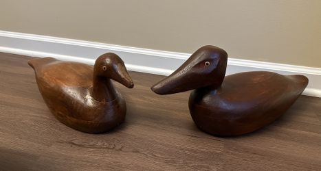 Hand Carved Wood Duck 