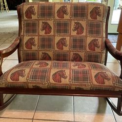 Horse Pattern Live Seat Rocking Chair