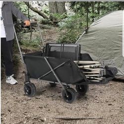 REDCAMP Folding Dog Wagon Cart with Extendable Rear End Heavy Duty,