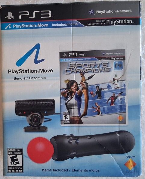 PS3 Playstation Move Bundle CIB Sports Champions -EX Condition 