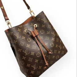 Louis Vuitton Brown Monogram Noe' BB Beaute Shoulder Bag & Original Gift Bag