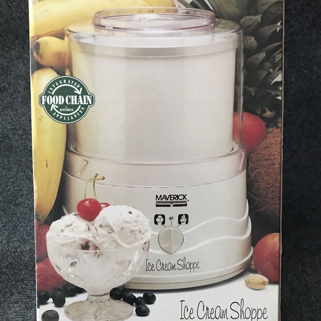 Maverick Ice Cream Shoppe Two Speed Automatic Ice Cream Maker Hard