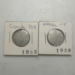 Silver Candian Dimes $9 EACH