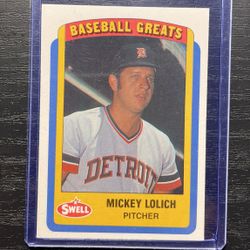 1990 Swell Baseball Greats Mickey Lolich Baseball Card #81