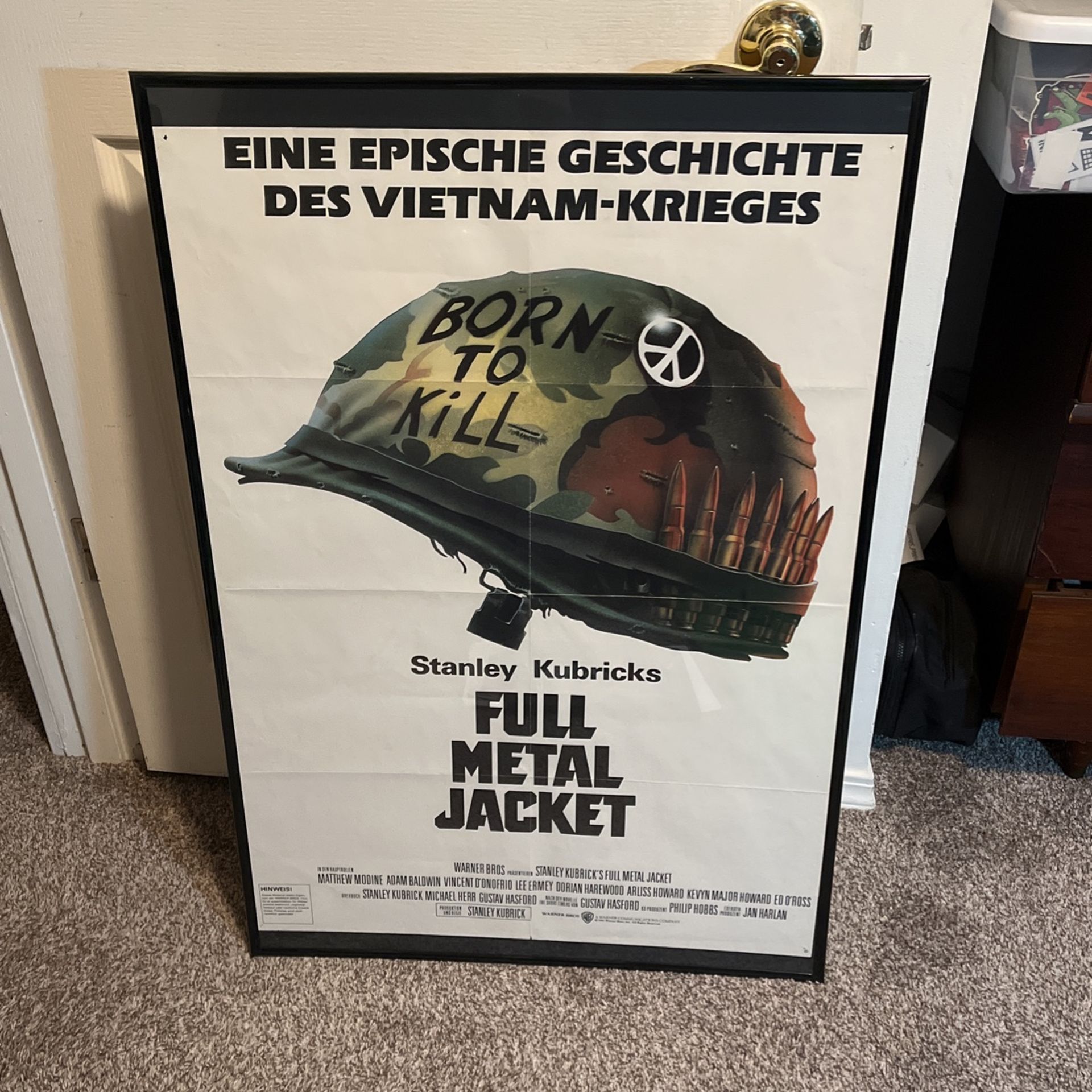 Original 1987 Full Metal Jacket Movie Poster 