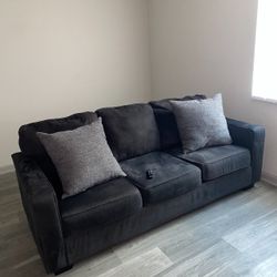 Black And Grey Comfortable Couch 