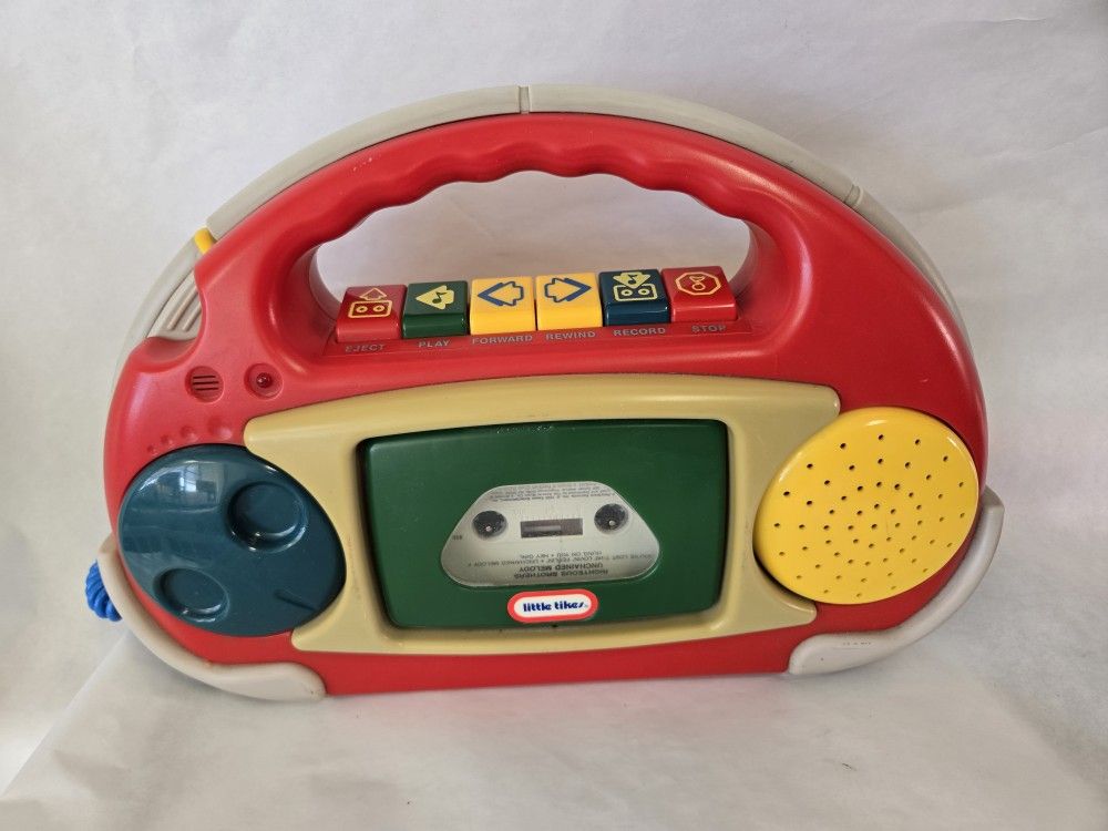Vintage Little Tikes Tape Recoder with Microphone Works