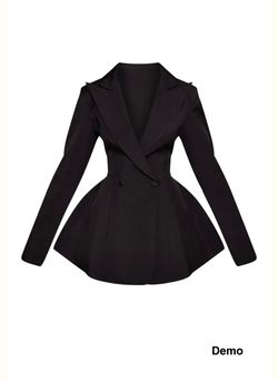 PrettyLittleThing Petite Double Breasted Shift Blazer Dress (UK6/Small)