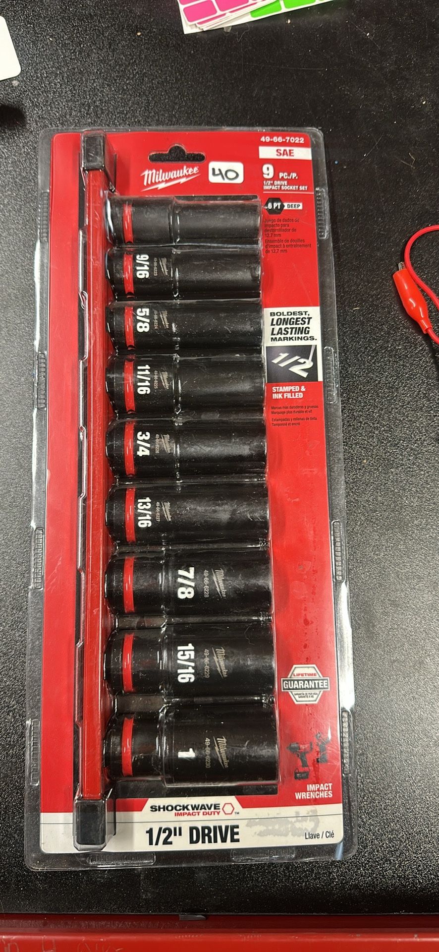 Milwaukee SHOCKWAVE Impact Duty 1/2 in. Drive SAE Deep Well Impact Socket Set (9-Piece)