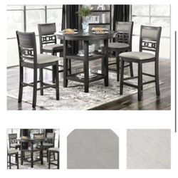 Gray Counter Height Dining Table Set