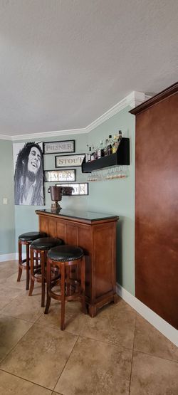 Solid Mahogany Wood Bar