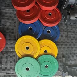Olympic bumper plates 320lbs total