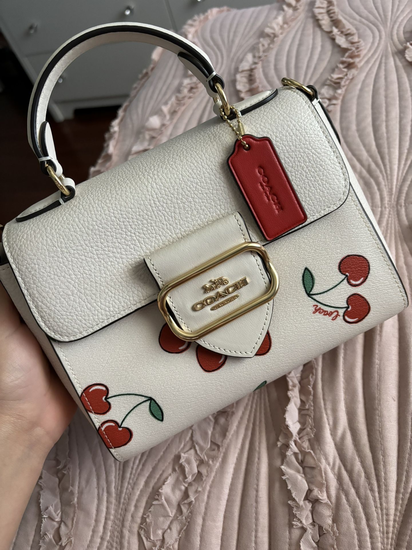 Coach heart cherry bag