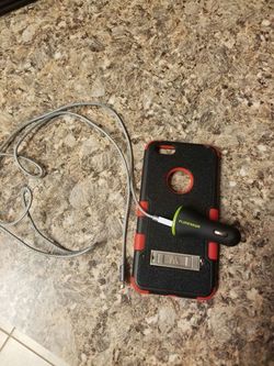 Cover case for iPhone 6 plus and car charger like new